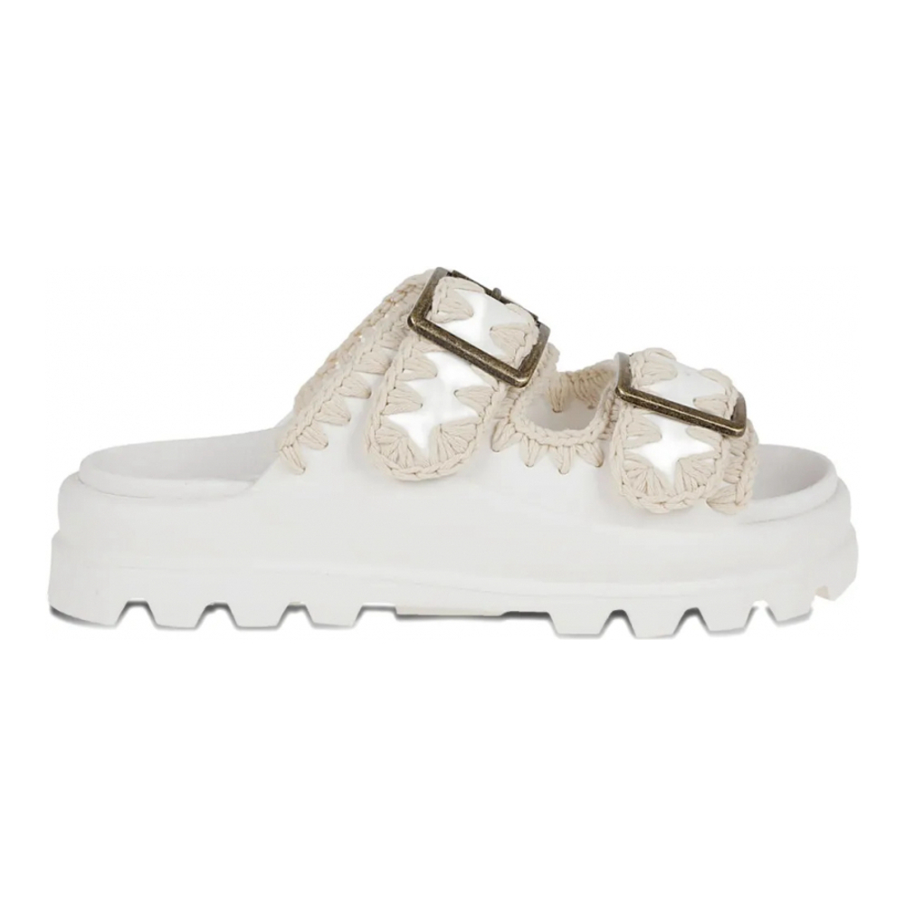 Claquettes 'Double-Buckle' pour Femmes