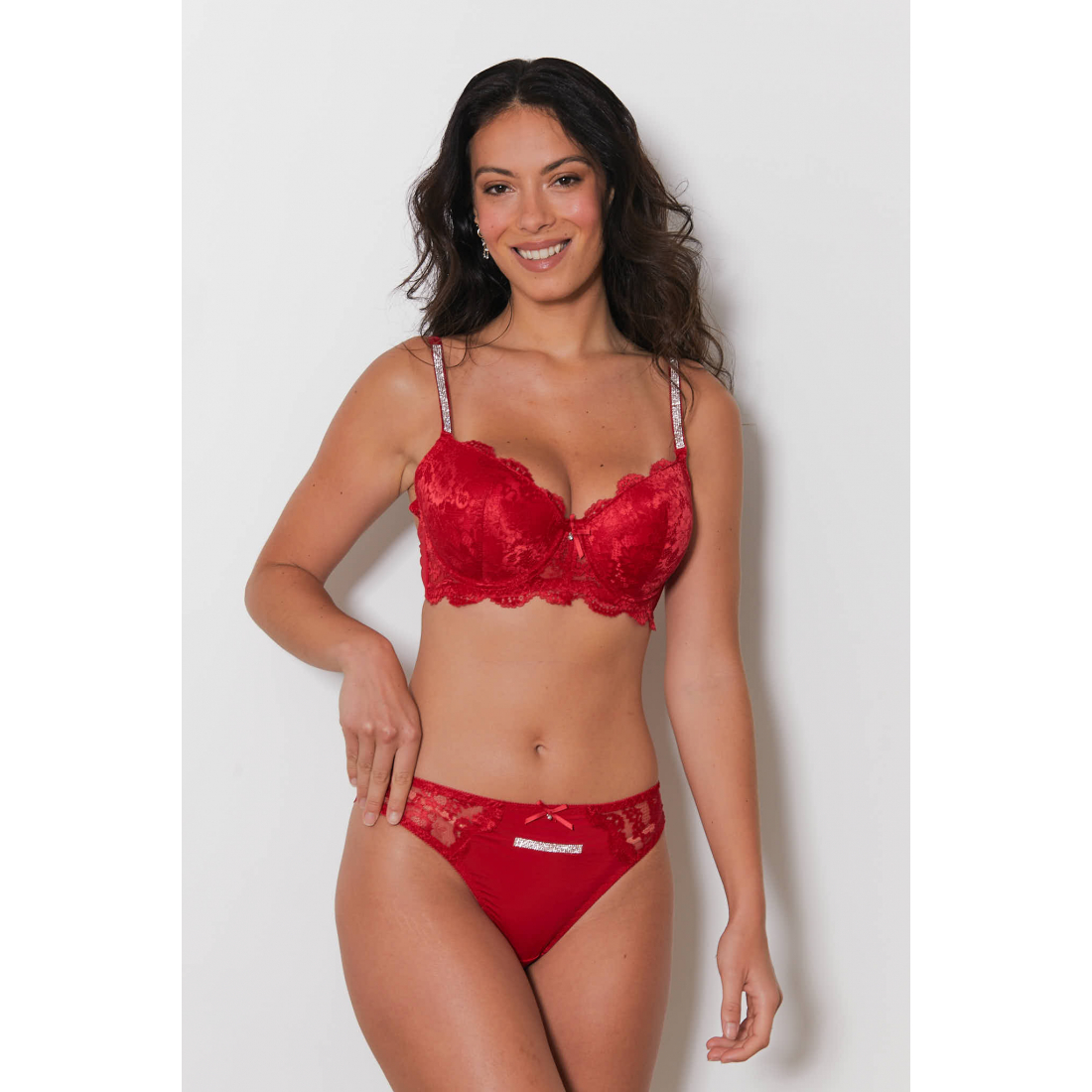 Soutien-gorge rembourré + Tanga 'Flao' pour Femmes - 2 Pièces
