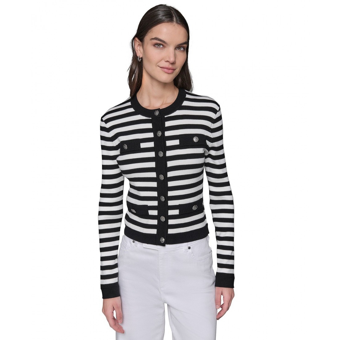 Women's 'Four-Pocket Stripe' Cardigan