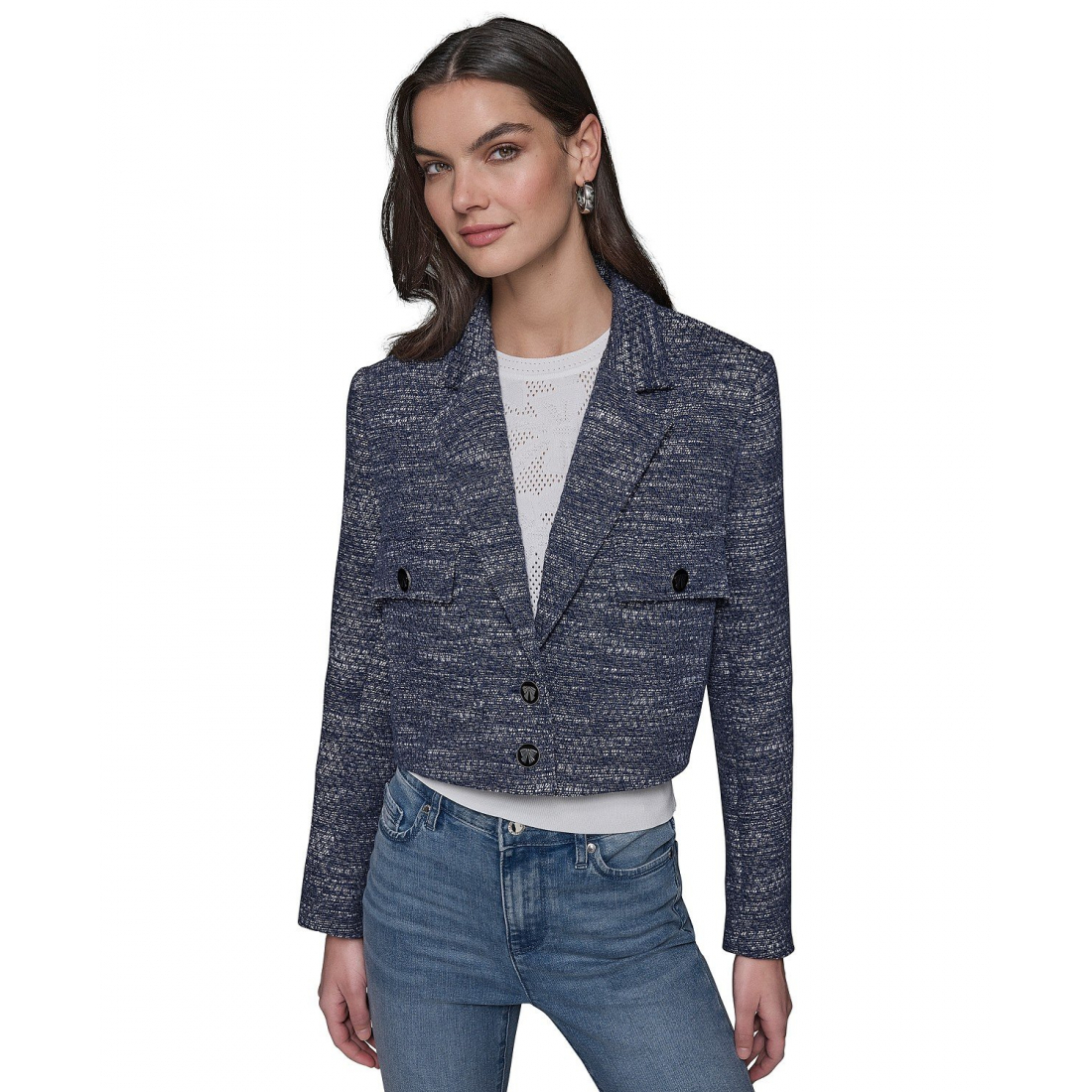 Veste 'Tweed Cropped' pour Femmes