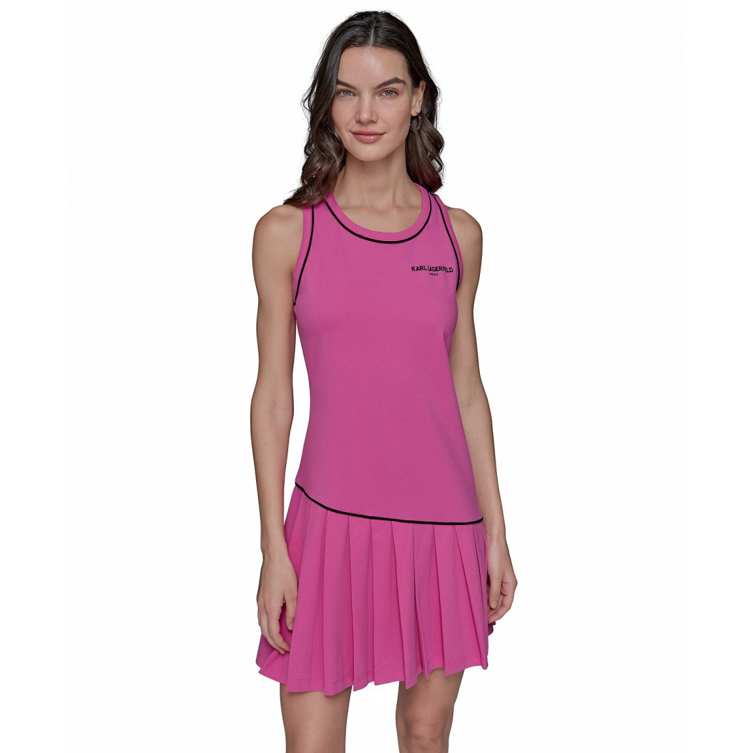 'Pleated' Mini Kleid für Damen