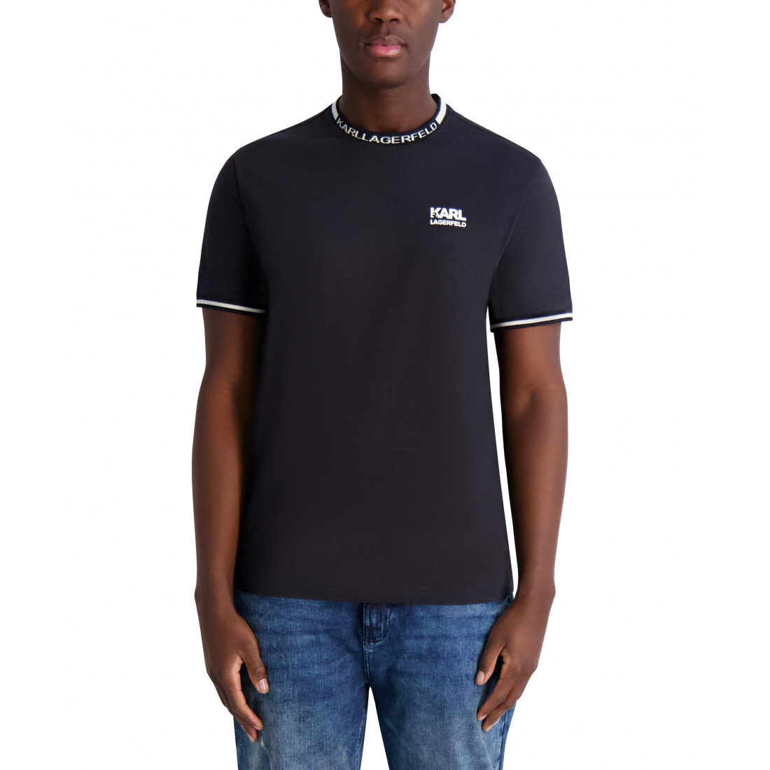 T-shirt 'Mini Karl Head Ribbed Logo' pour Hommes