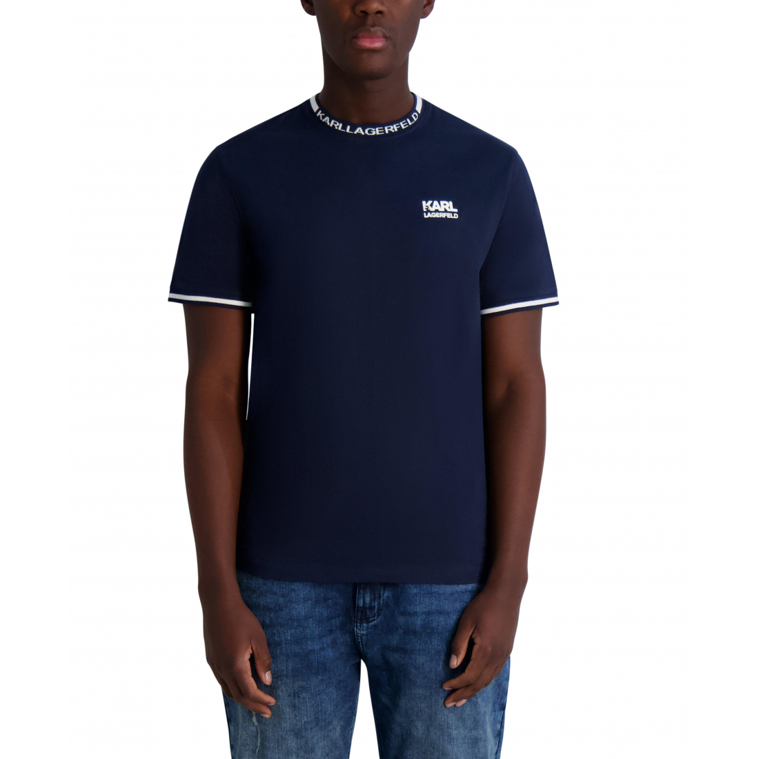 T-shirt 'Mini Karl Head Ribbed Logo' pour Hommes