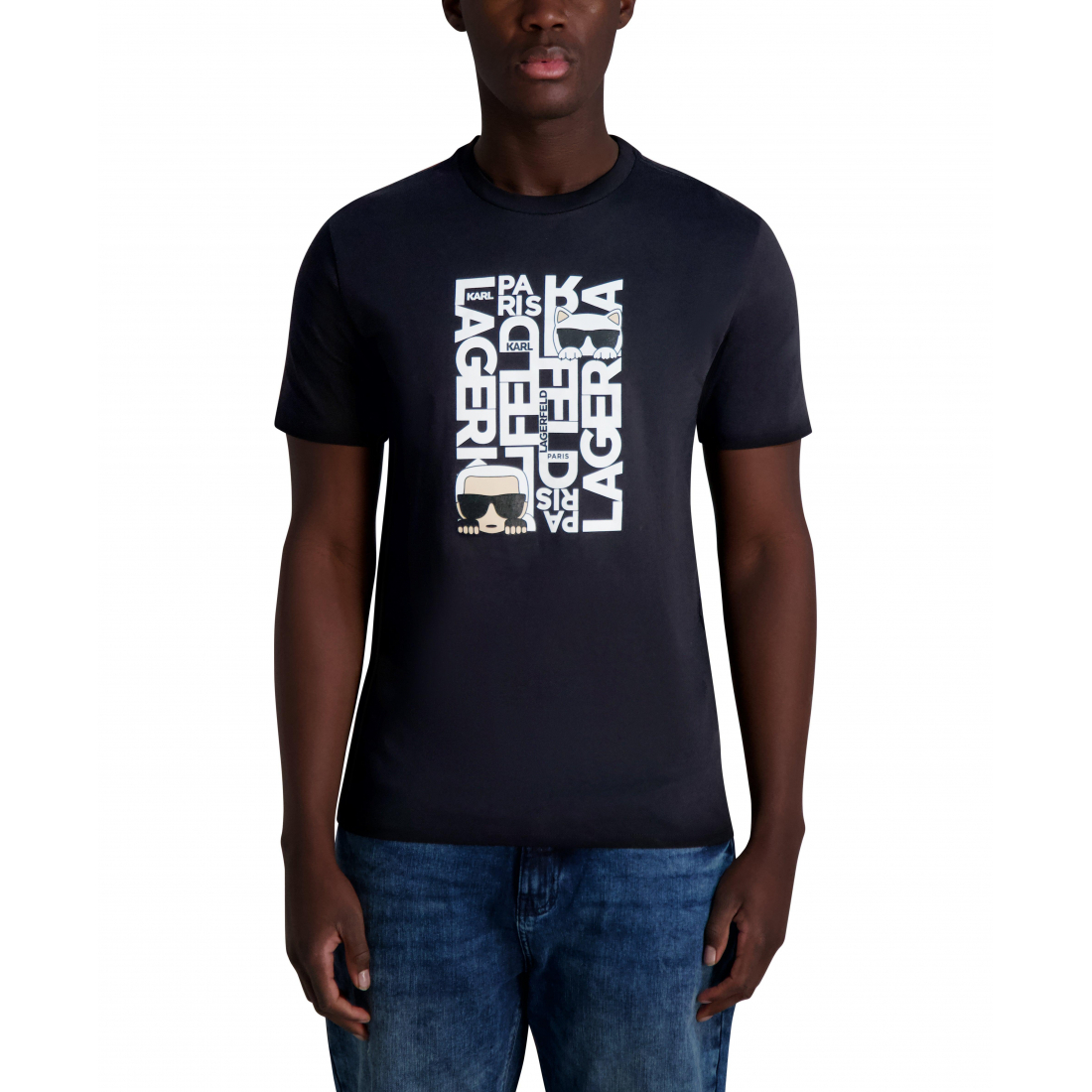 T-shirt 'Karl/Choupette Vertical Logo' pour Hommes