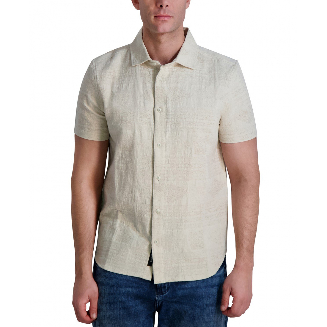 Chemise 'Regular-Fit Textured Geometric Button-Down' pour Hommes