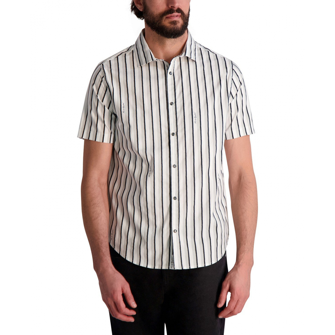Chemise 'Short Sleeve Striped Button-Front' pour Hommes