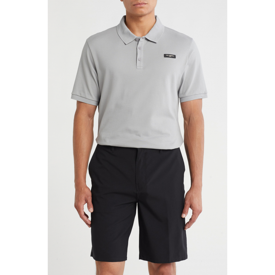 Polo 'Logo Patch Piqué' pour Hommes