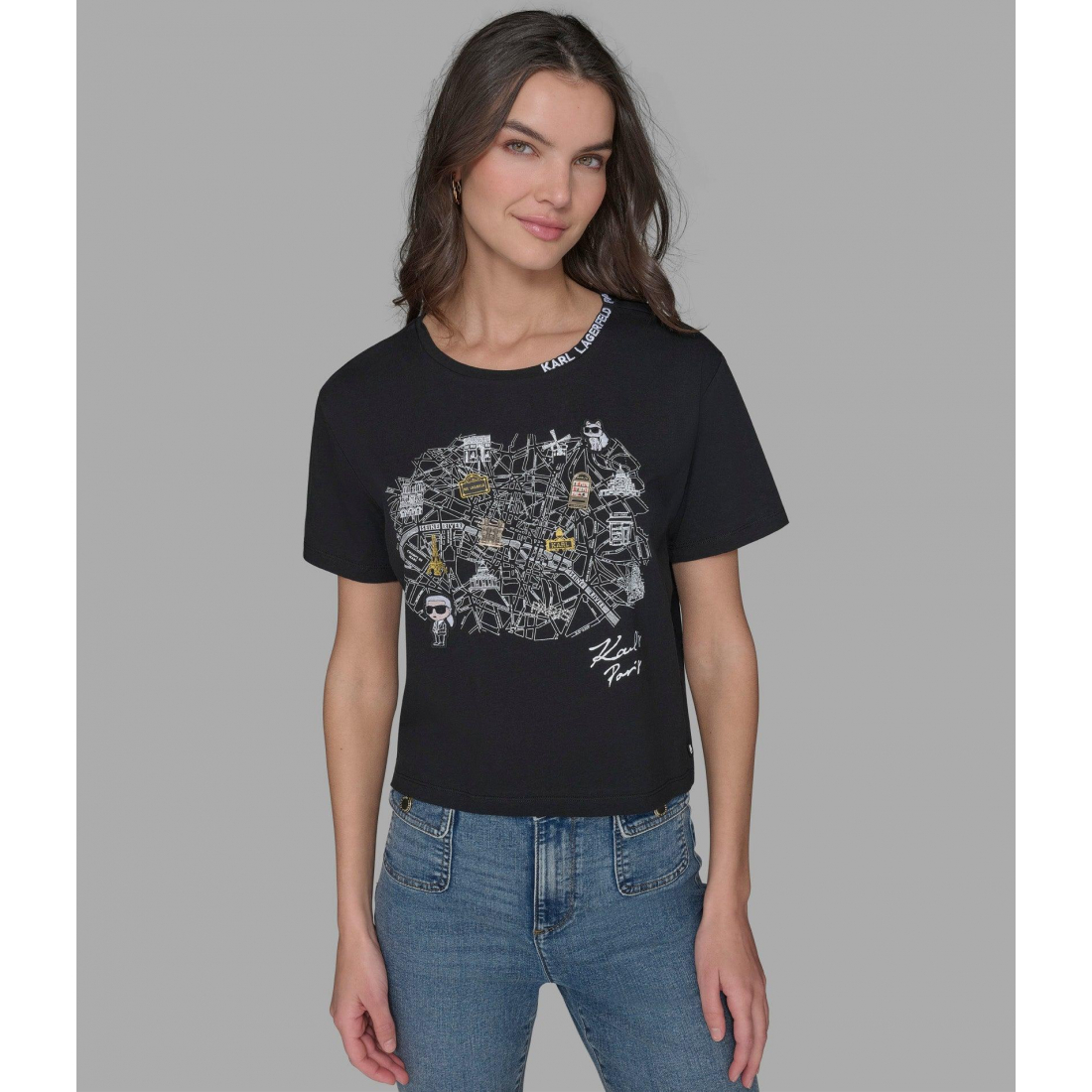 T-shirt 'Paris Map' pour Femmes