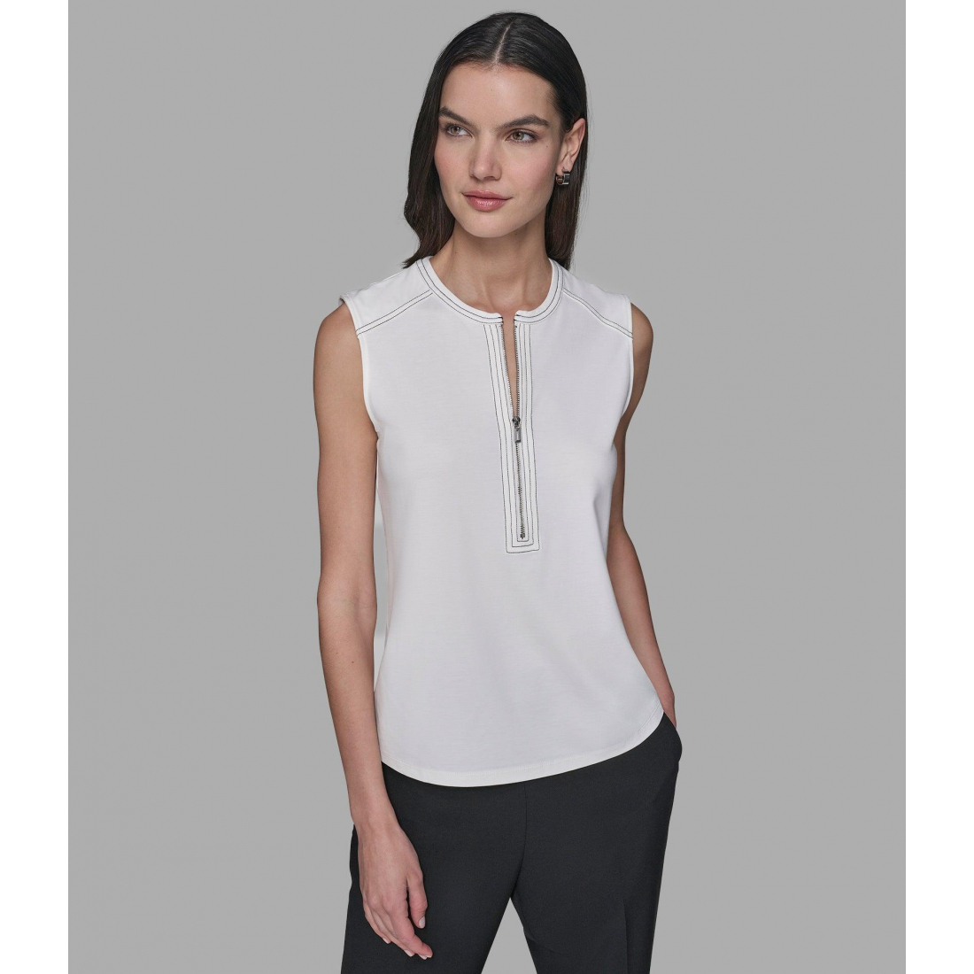 Haut sans manches 'Contrast Stitch Knit Shell' pour Femmes