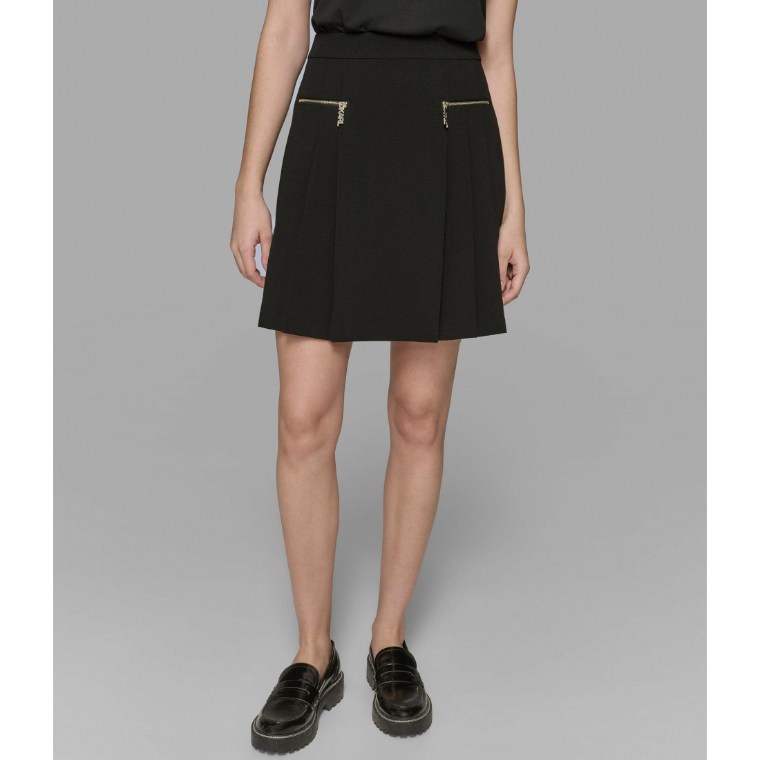 Mini Jupe 'Pleated With Zip Detail' pour Femmes