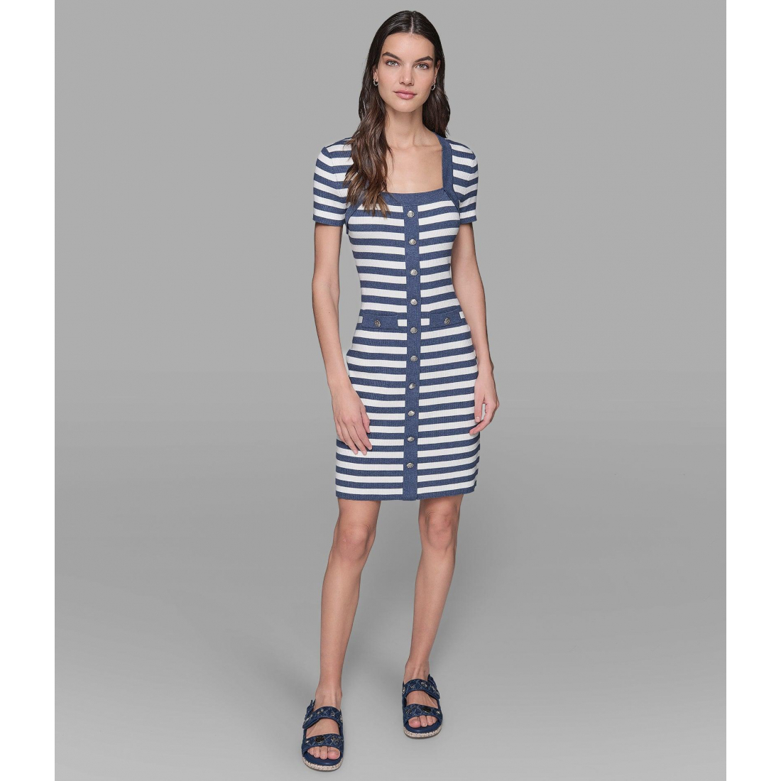 Robe pull 'Short Sleeve Striped' pour Femmes