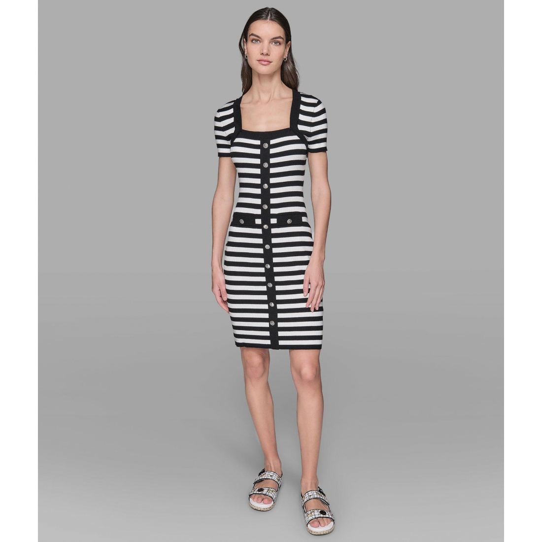 Robe pull 'Short Sleeve Striped' pour Femmes