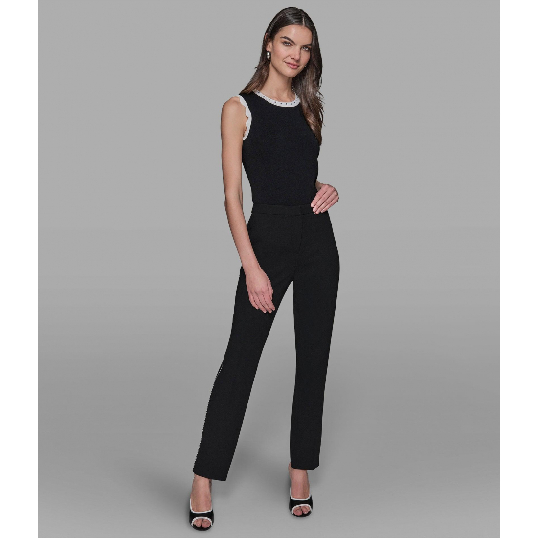 Pantalon 'Tapered With Piping Detail' pour Femmes