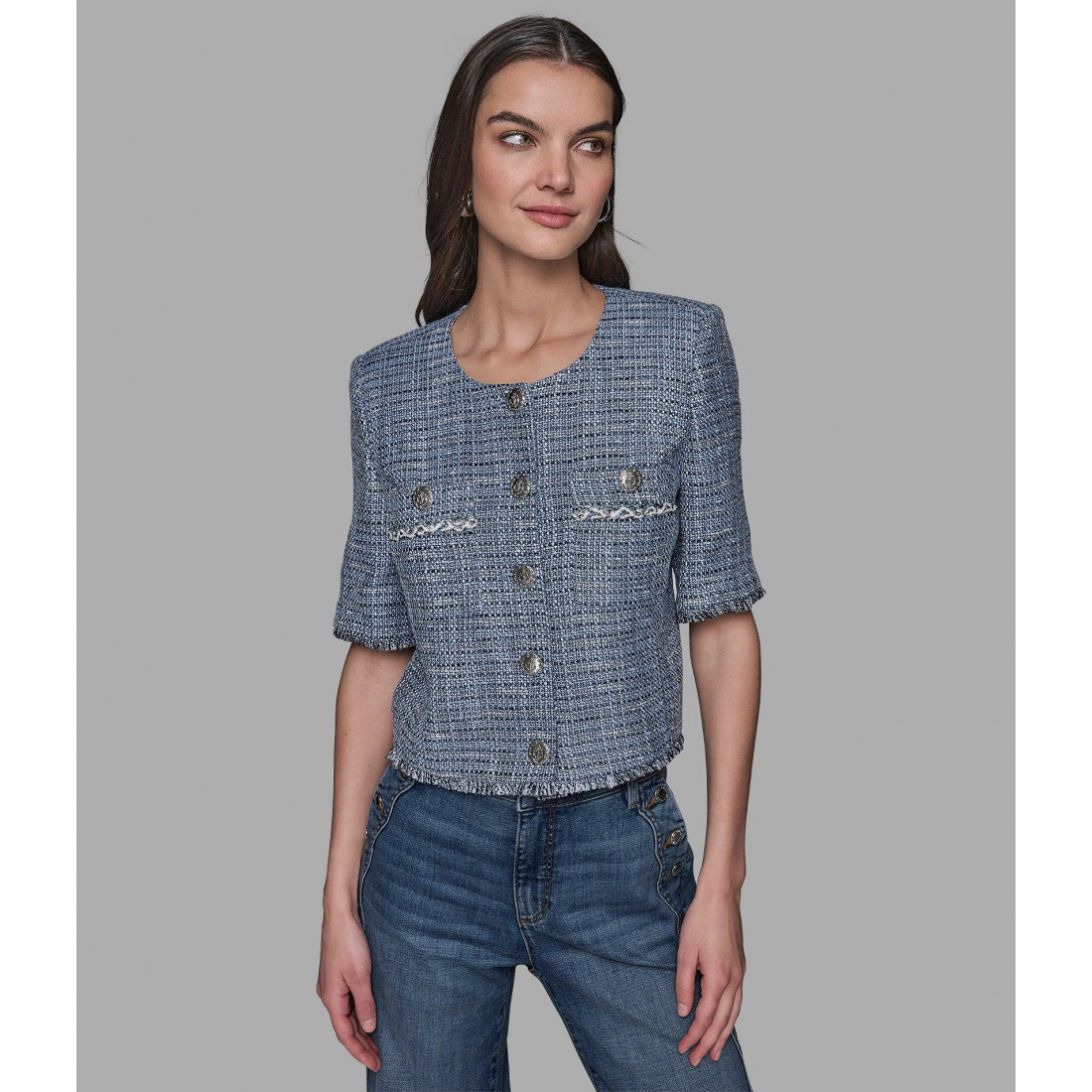Veste 'Short Sleeve Tweed Lady' pour Femmes