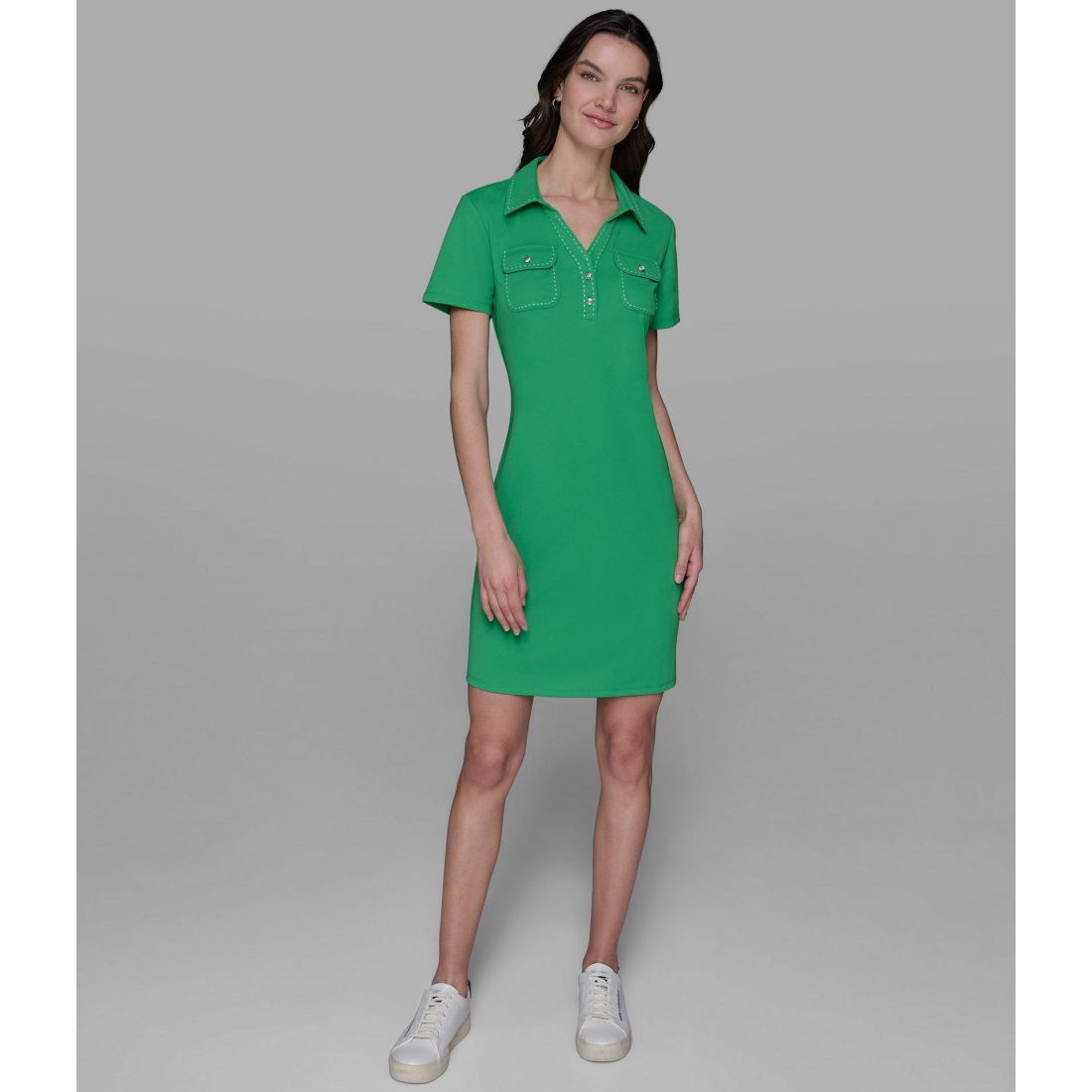 Robe à manches courtes 'Polo Knit' pour Femmes