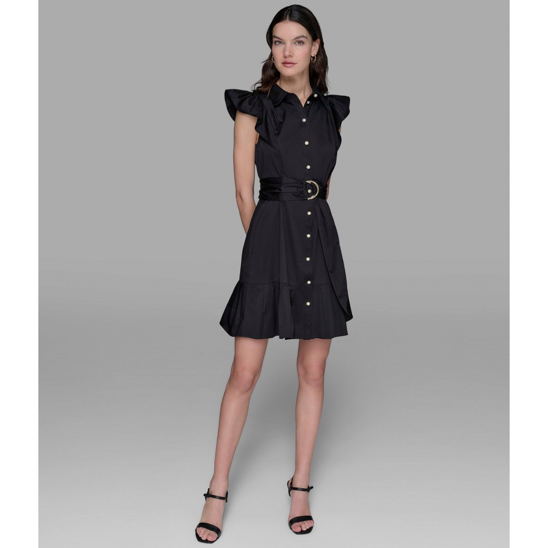 Robe T-shirt 'Short Fit & Flare Belted' pour Femmes