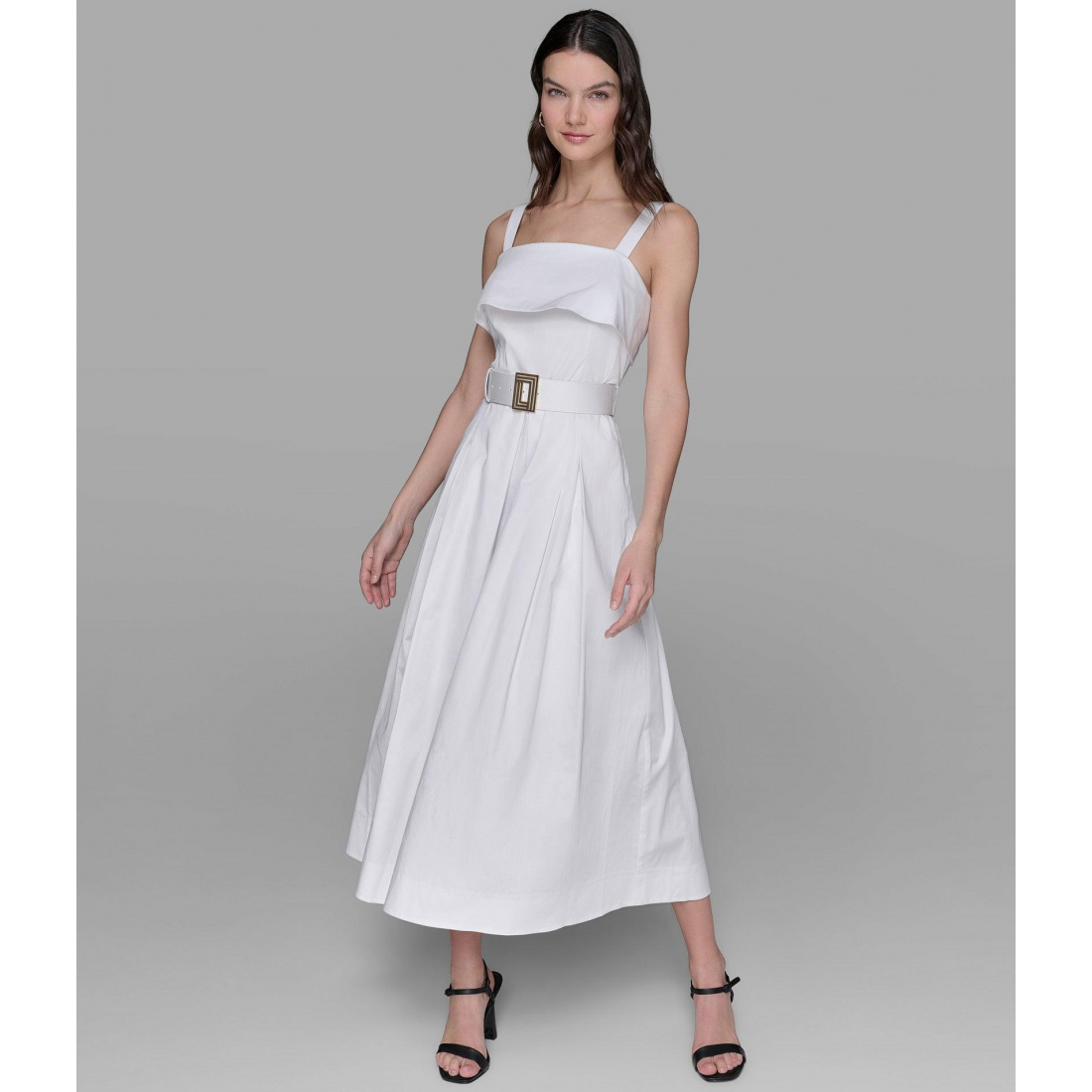 Robe Midi 'Belted' pour Femmes