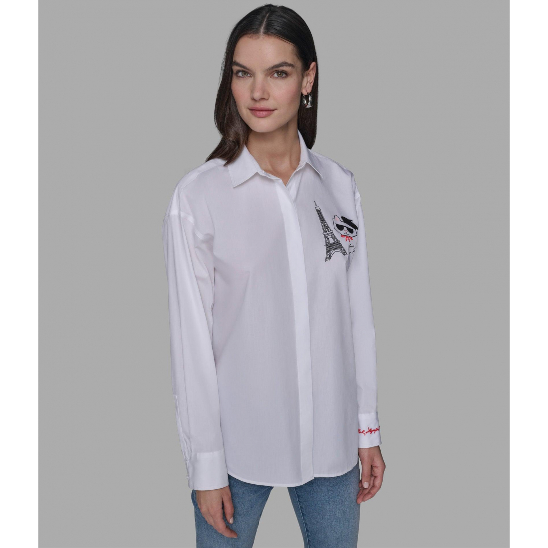 Chemise 'Choupette In Paris Poplin' pour Femmes