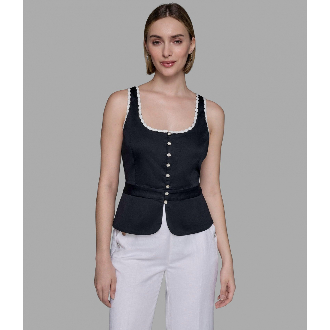 Débardeur 'Sleeveless Scalloped Edge Woven' pour Femmes