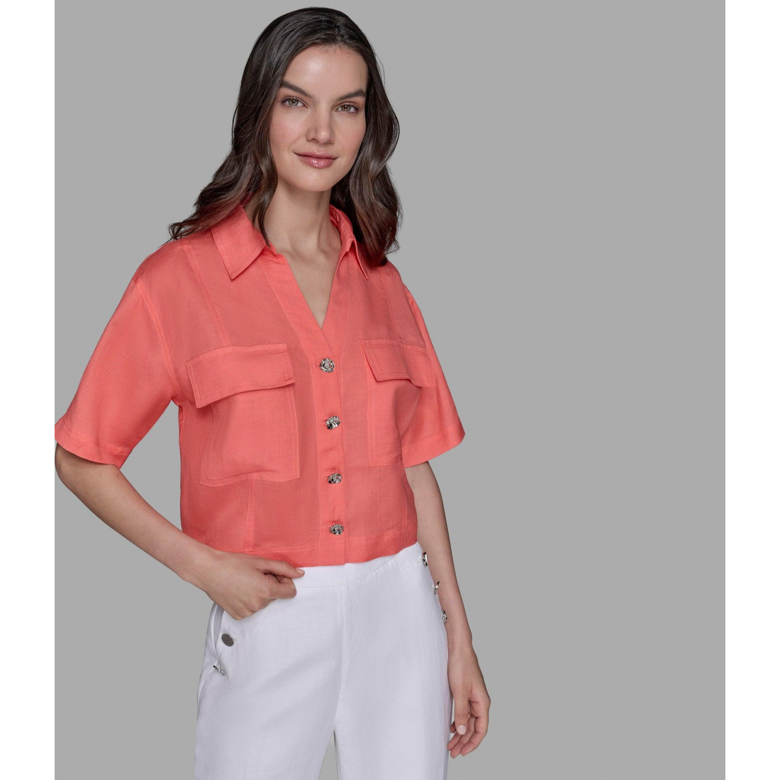 Chemise à manches courtes 'Solid Camp' pour Femmes