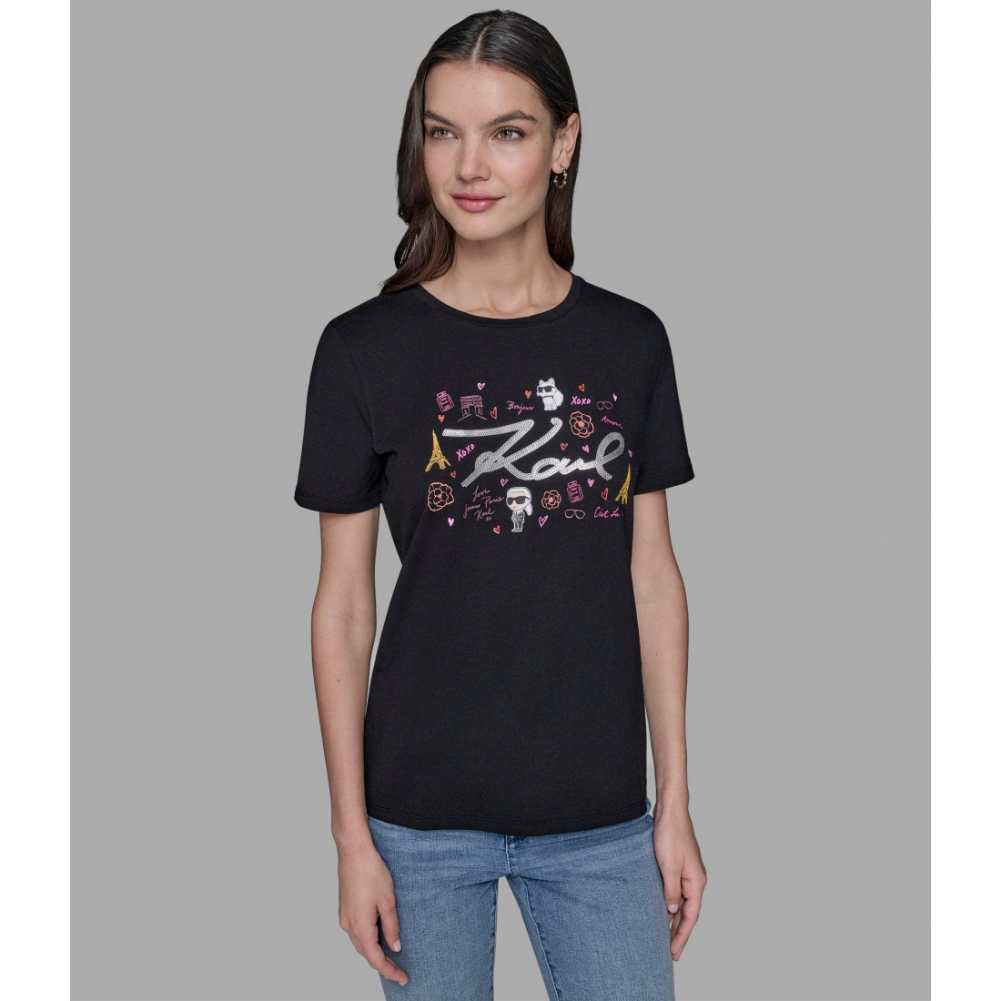 T-shirt 'Karl Script Whimsy' pour Femmes