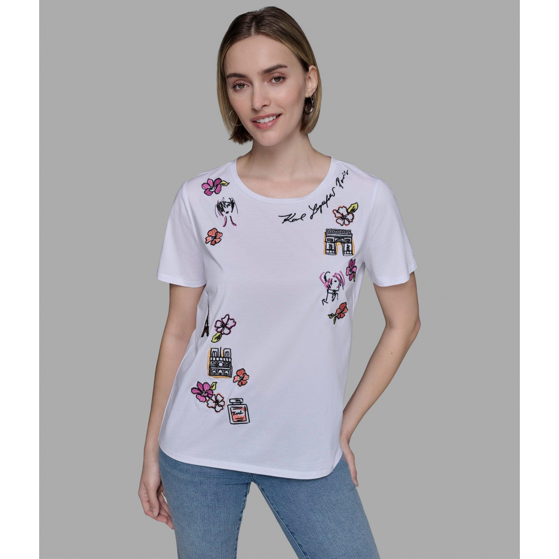 T-shirt 'Luxe Whimsy Floral' pour Femmes