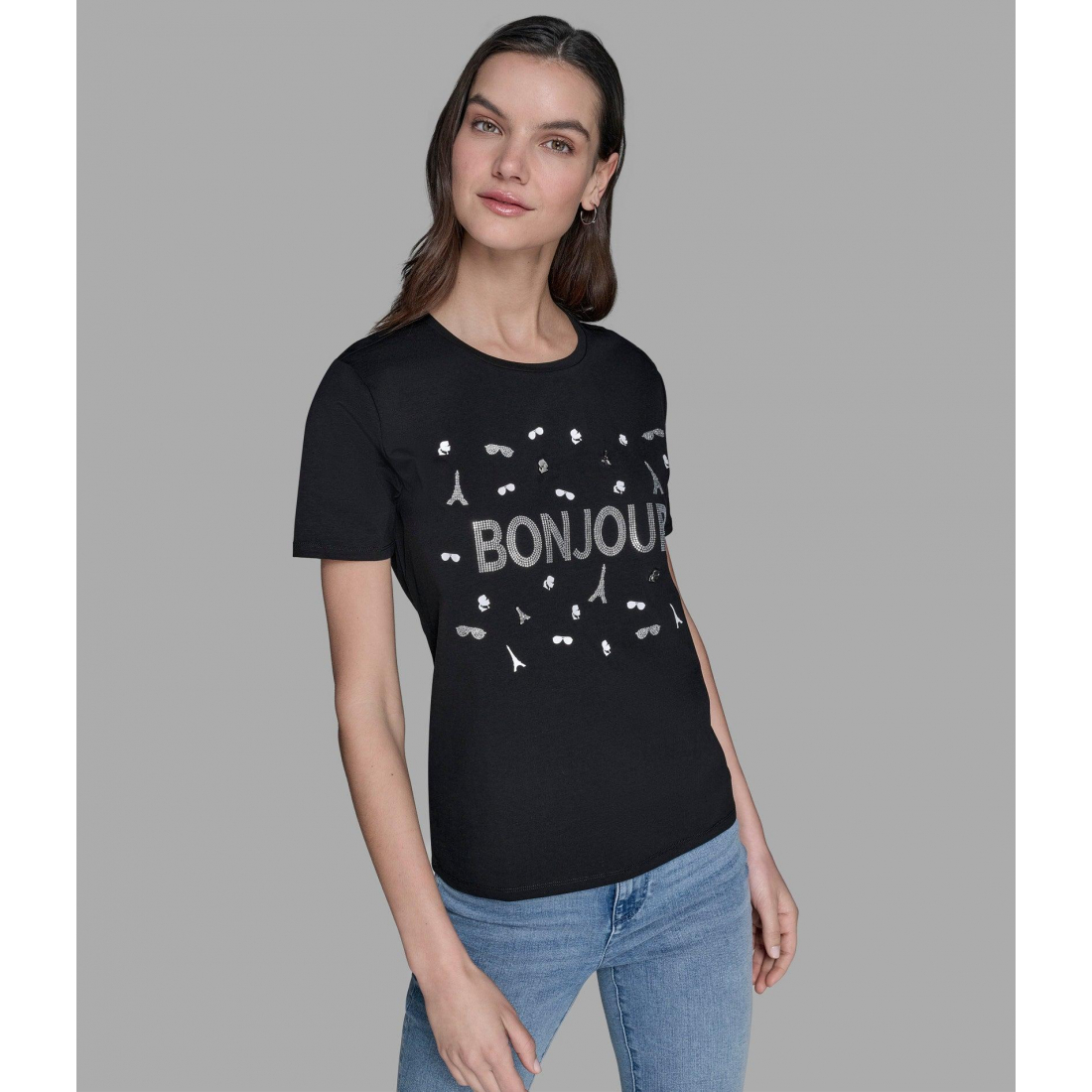 T-shirt 'Luxe Bonjour Whimsy Pins' pour Femmes
