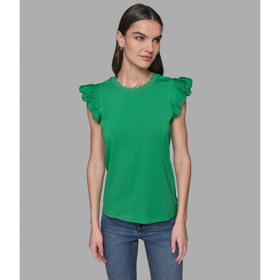 Top 'Sleeveless Ruffle' pour Femmes