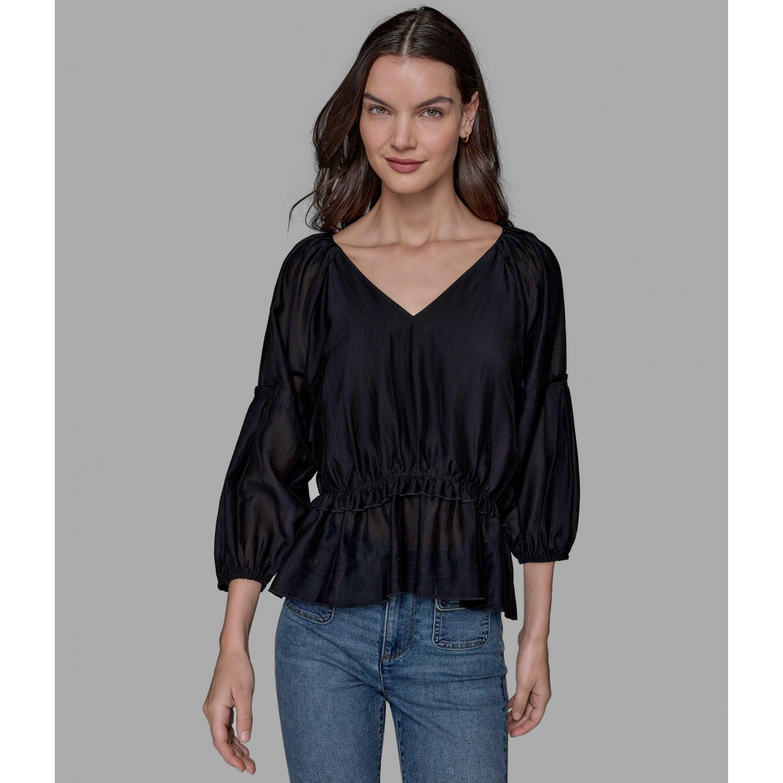 Blouse 'Solid Peplum' pour Femmes