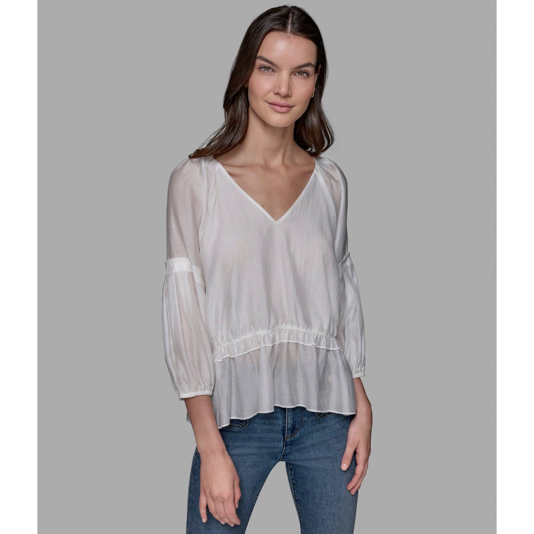 Blouse 'Solid Peplum' pour Femmes