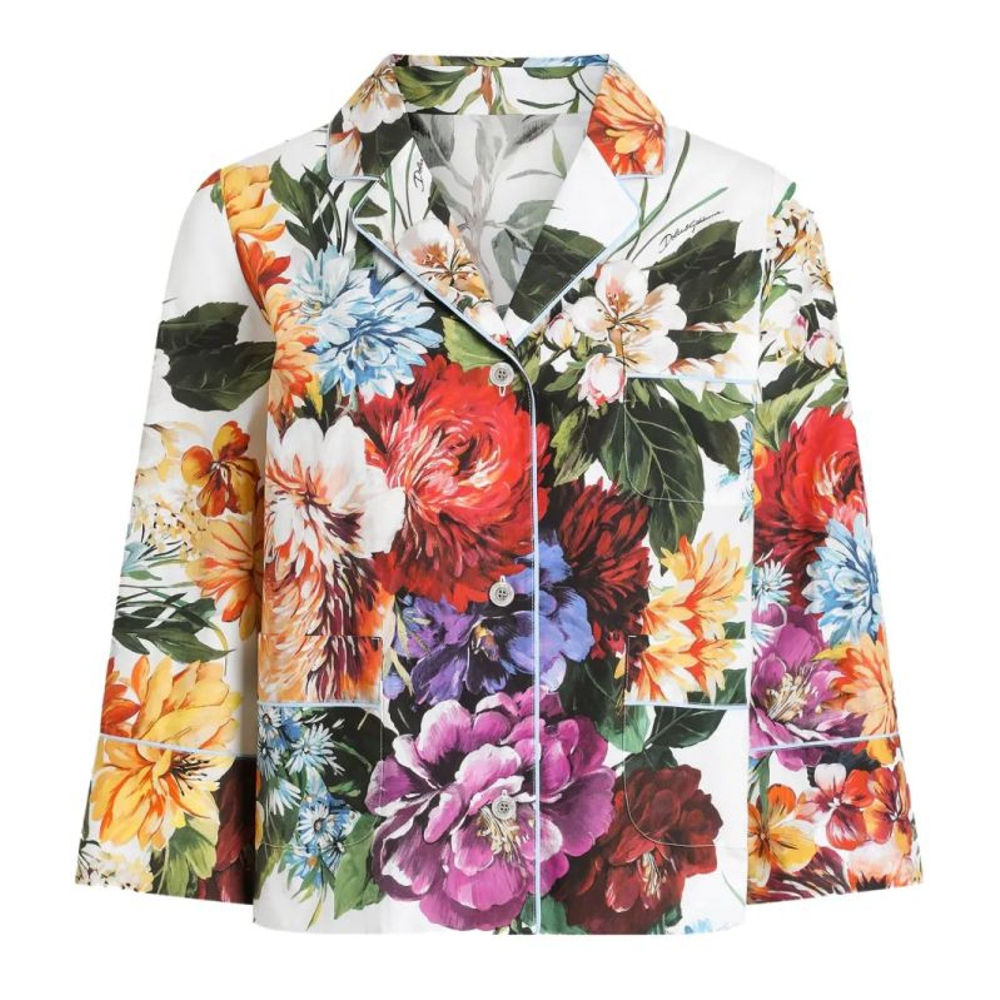 'Floral-Print' Hemd für Damen