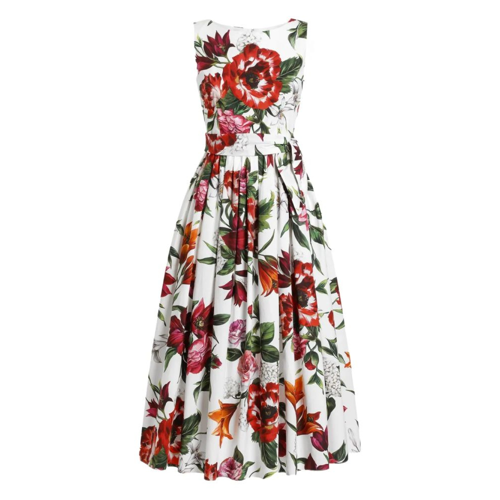 Robe Midi 'Floral-Print' pour Femmes