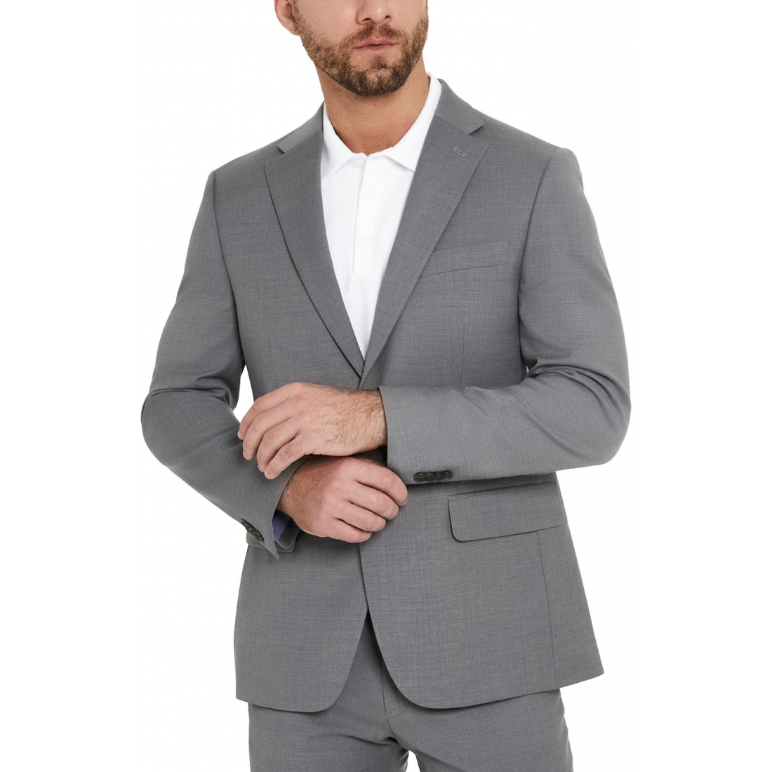 Veste de Costume 'Tommy Sharkskin Two Button Notch Lapel Wool Blend' pour Hommes
