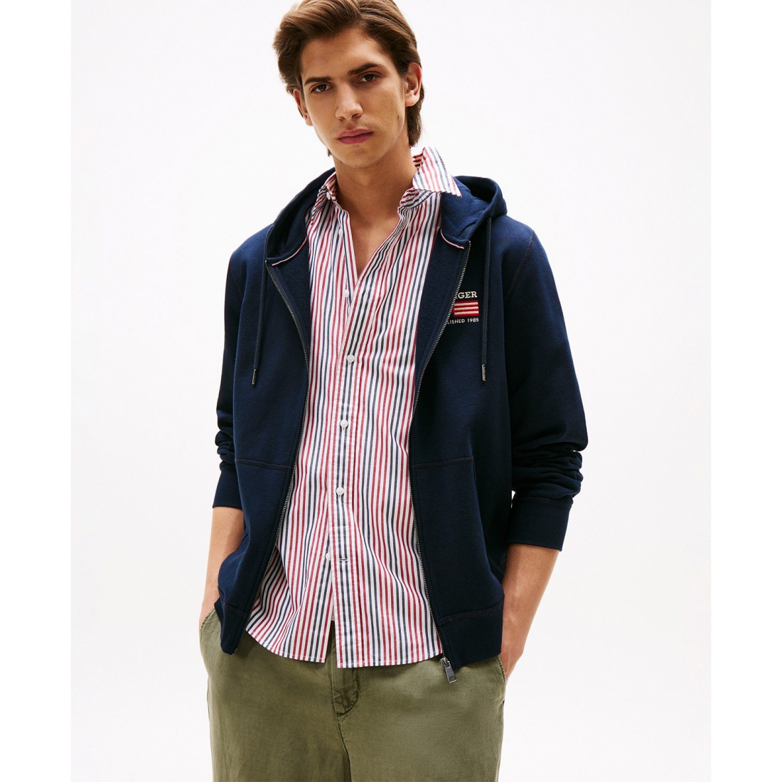 Men's 'Americana Zip Through' Hoodie