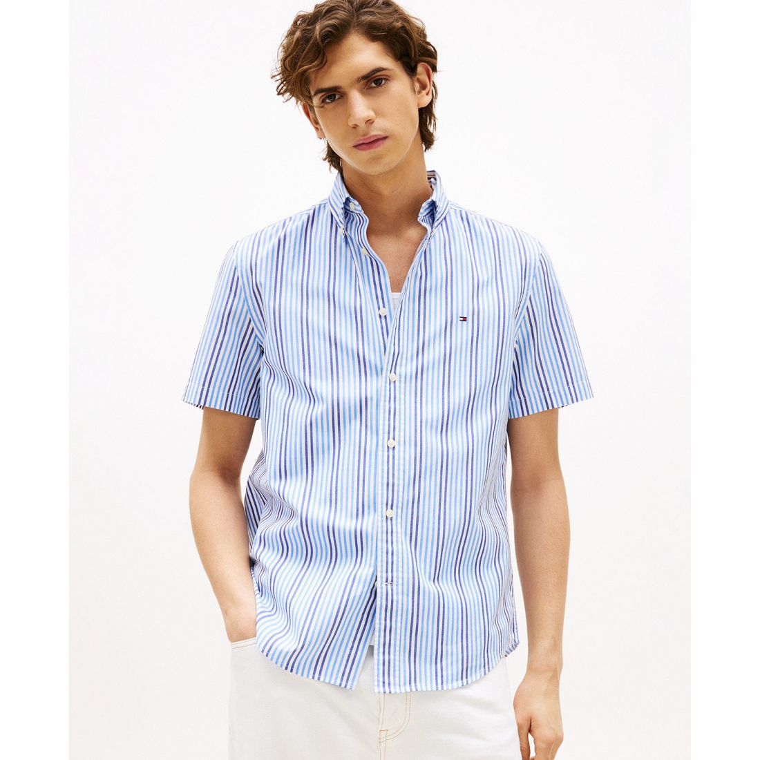 Chemise à manches courtes 'Americana Stripe' pour Hommes
