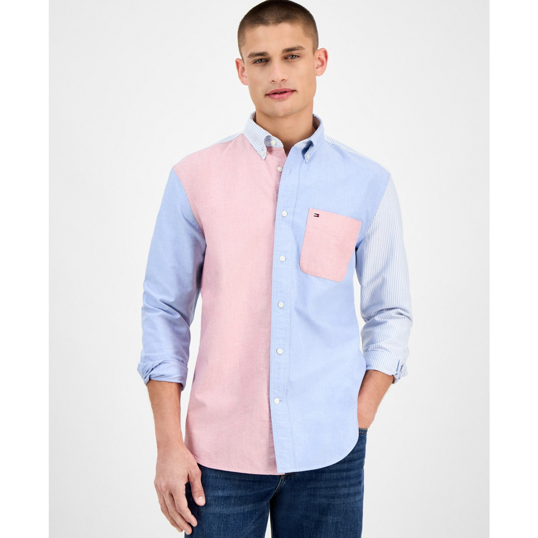 Men's 'Relaxed-Fit Colorblocked' Shirt