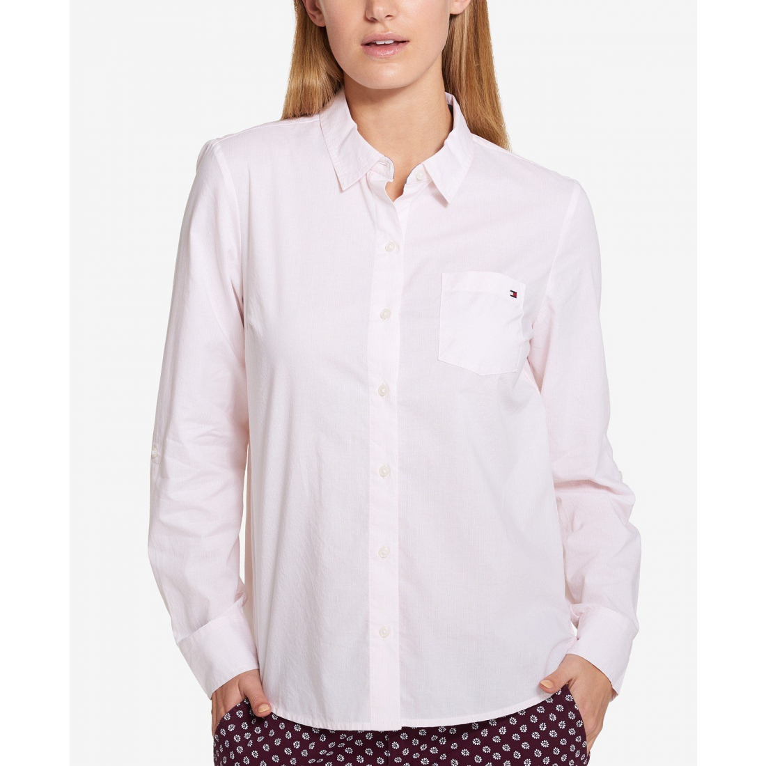Chemise 'Pinstripe Button-Down' pour Femmes