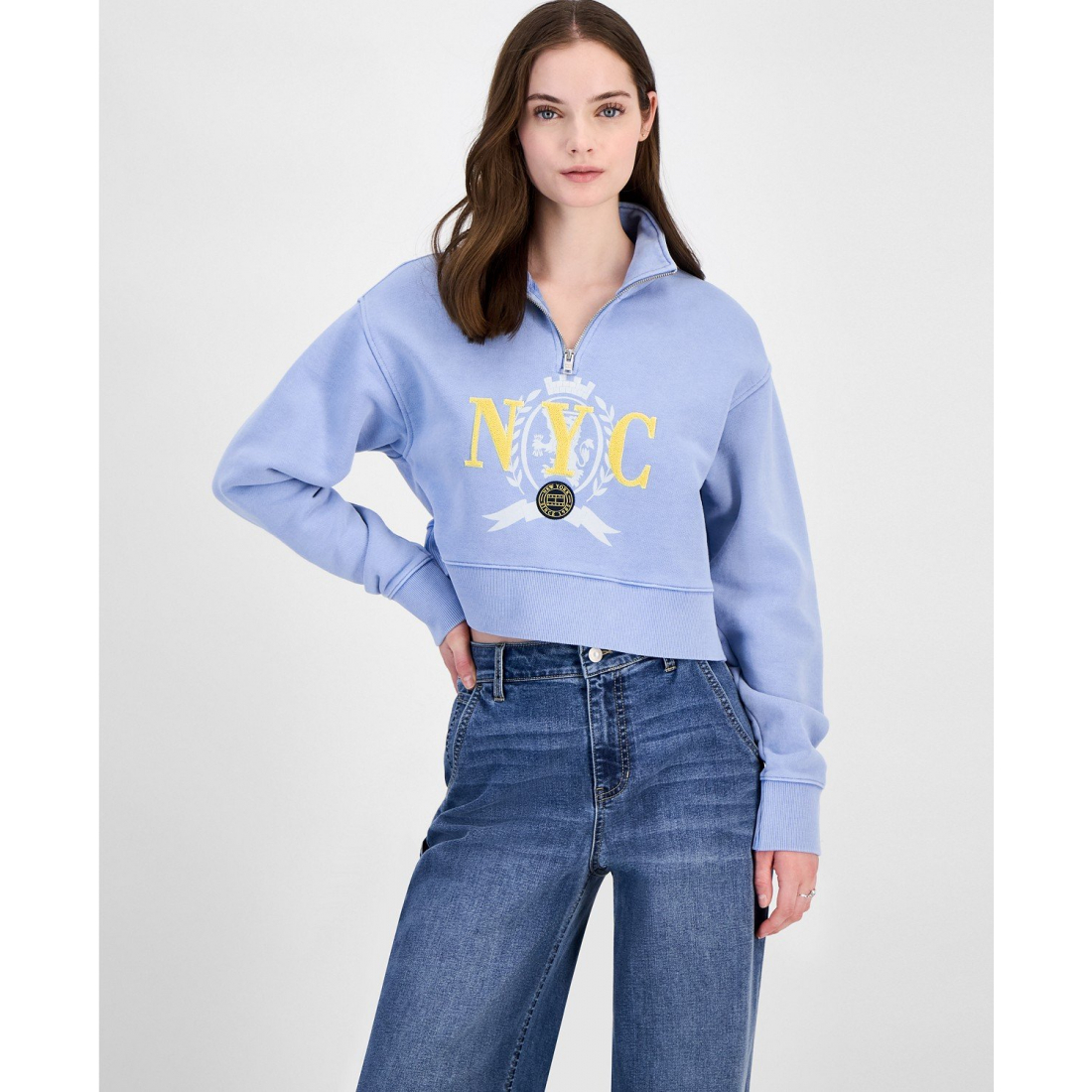 Sweatshirt 'Half-Zip Varsity' pour Femmes