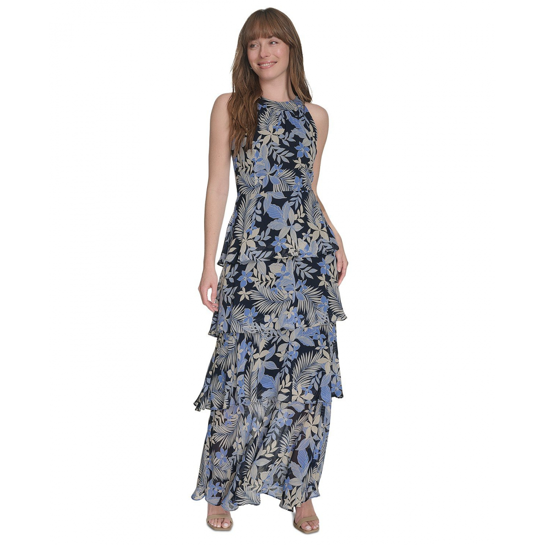 Robe maxi 'Printed Tiered Halter' pour Femmes
