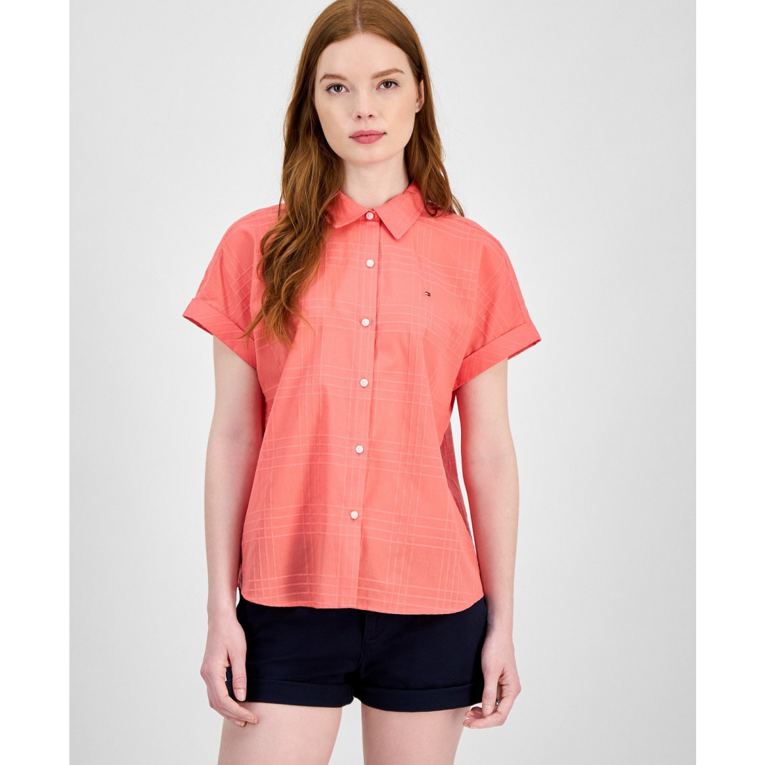 Chemise à manches courtes 'Dobby Modern Camp' pour Femmes