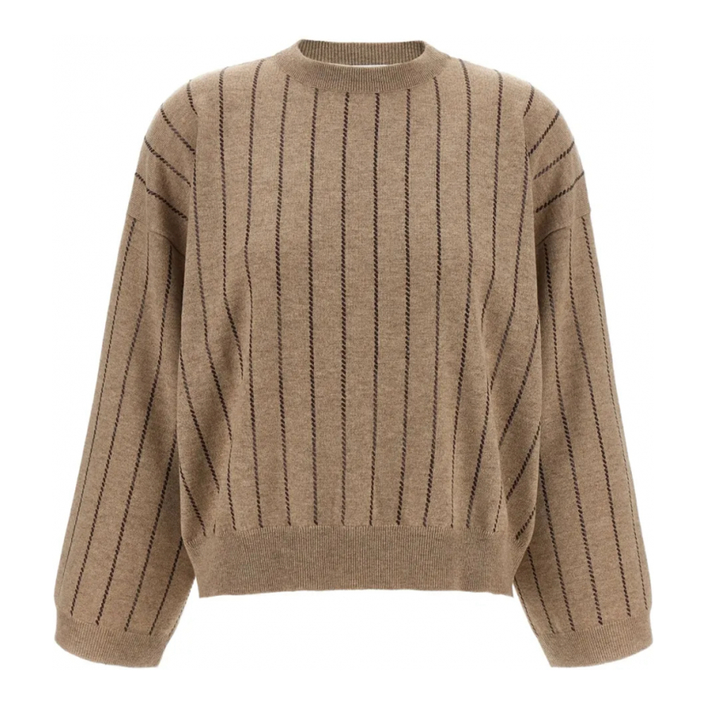 Pull en cachemire 'Sequin-Striped' pour Femmes