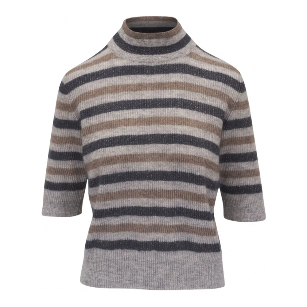 Pull à manches courtes 'Striped' pour Femmes