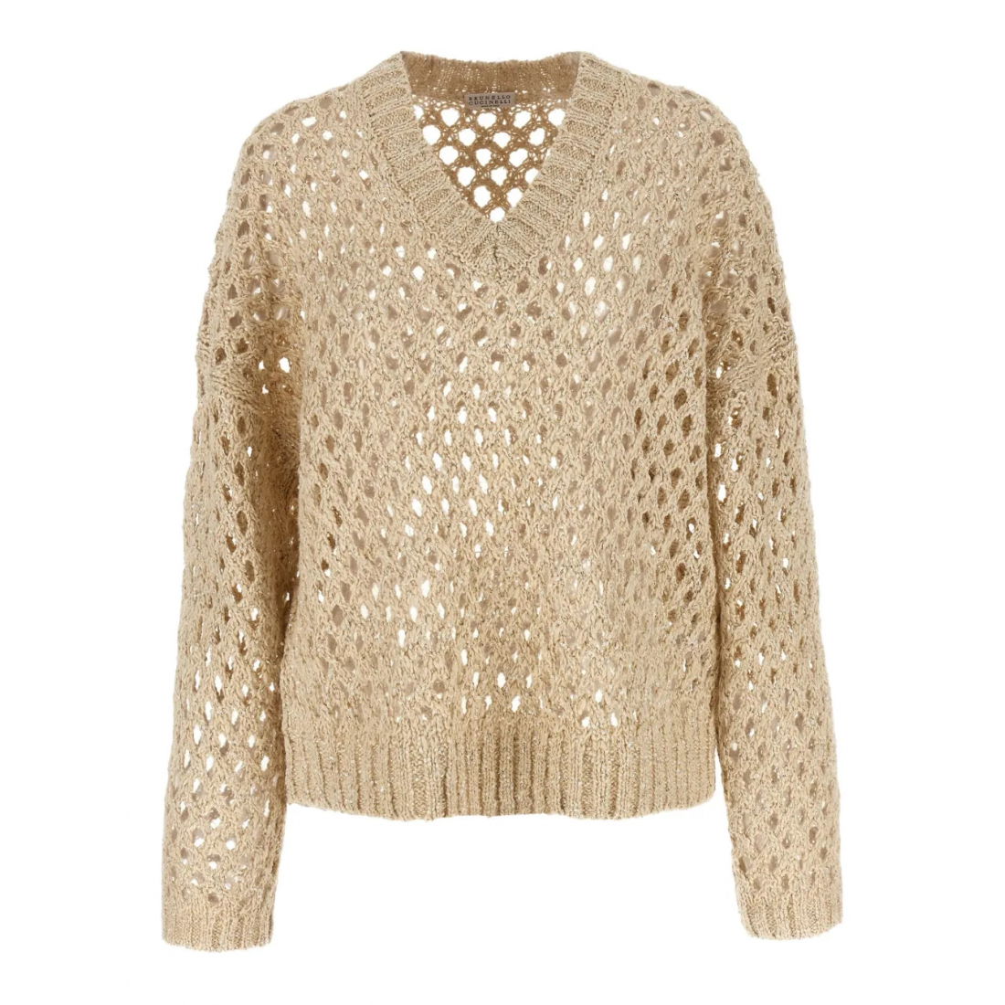 Pull 'Crochet-Knit V-Neck' pour Femmes