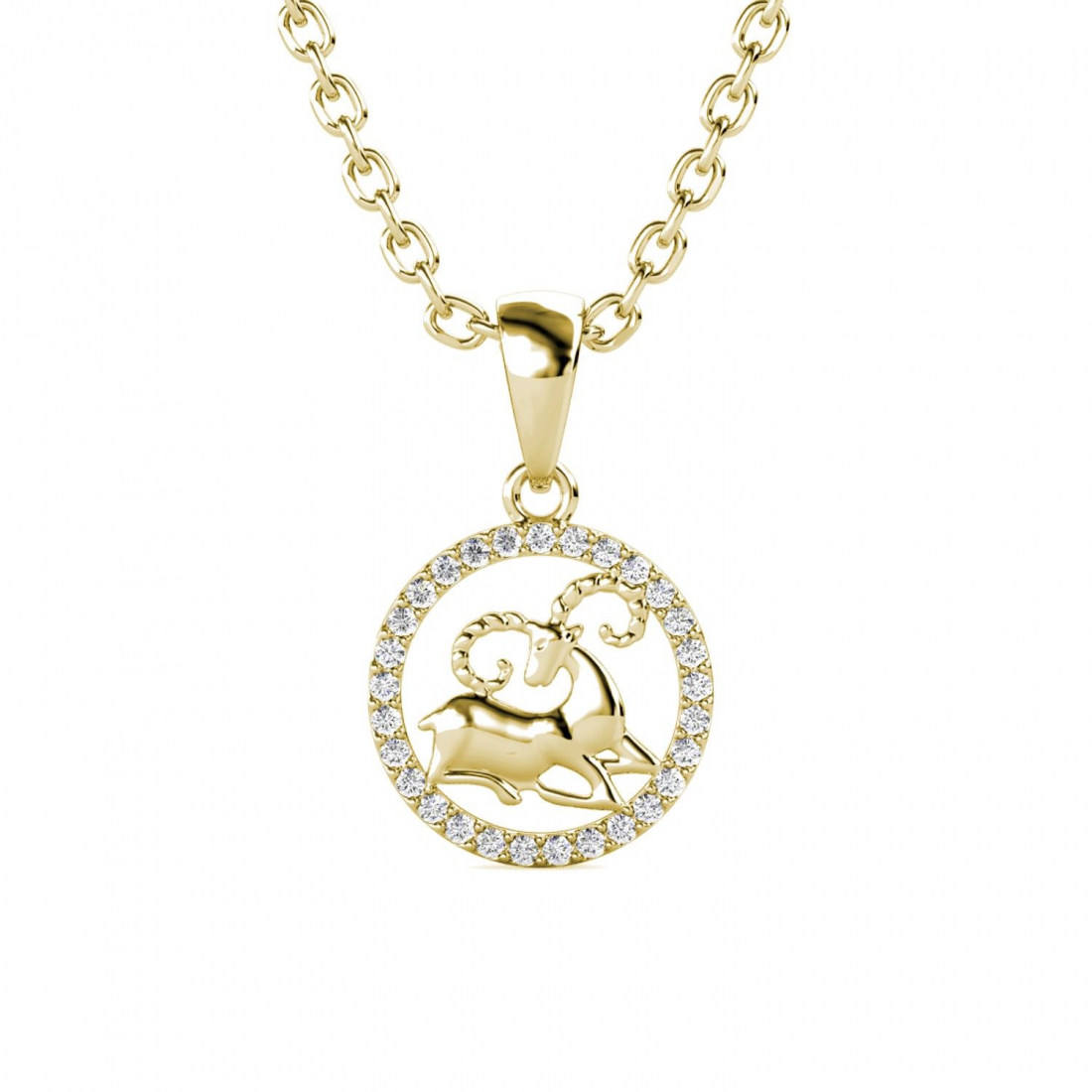 Pendentif sur chaine 'Zodiaque Belier' pour Femmes