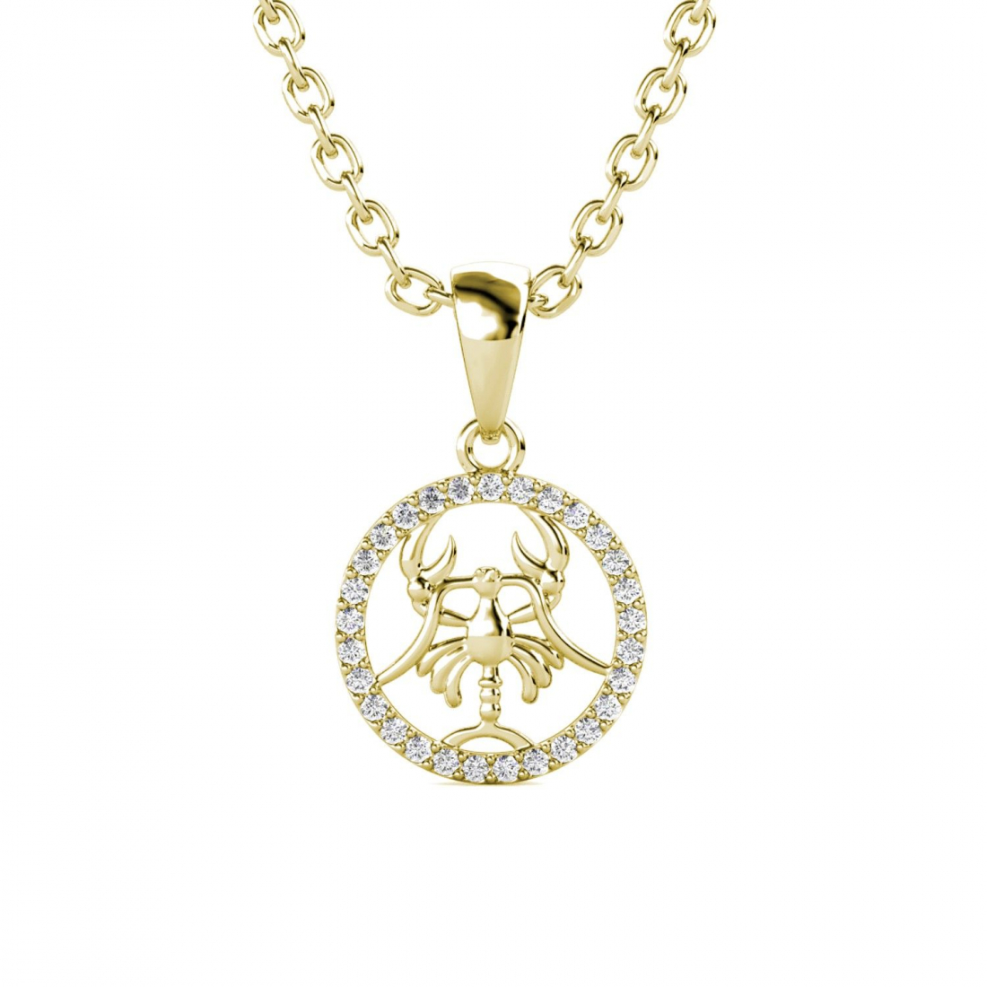 Pendentif sur chaine 'Cancer Zodiac' pour Femmes