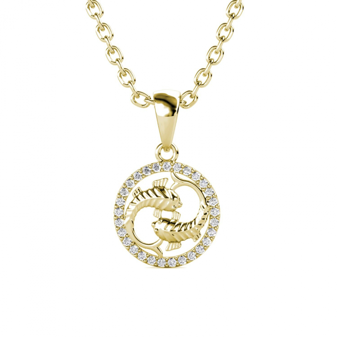 Pendentif sur chaine 'Zodiaque Poisson' pour Femmes