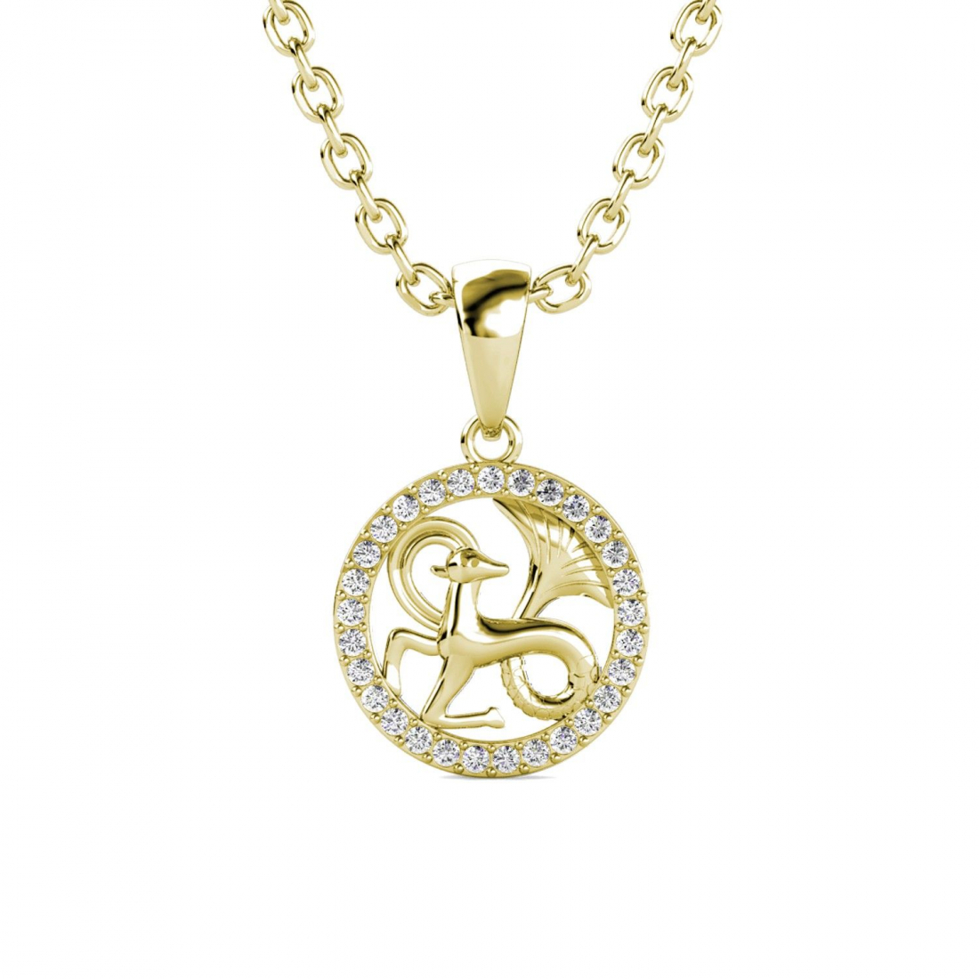 Pendentif sur chaine 'Zodiaque Capricorne' pour Femmes