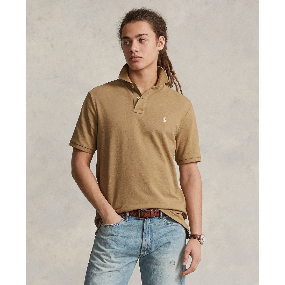 Polo 'Cotton Custom Slim Fit Mesh' pour Hommes