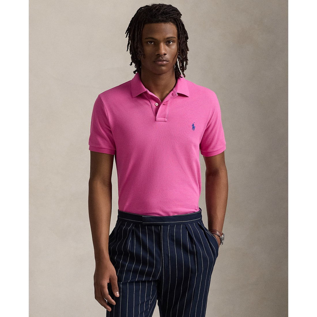 Polo 'Cotton Custom Slim Fit Mesh' pour Hommes