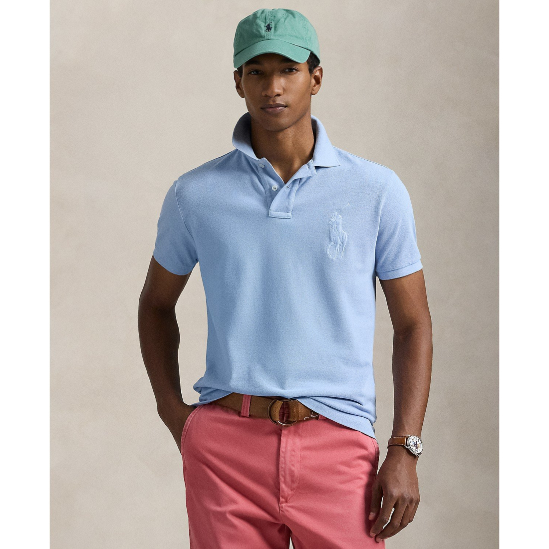 Polo 'Custom Slim Fit Big Pony Mesh' pour Hommes